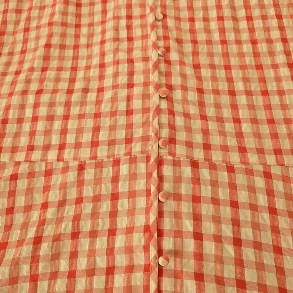 LOFT Red and White Checkered Dress - Picture 2 of 5